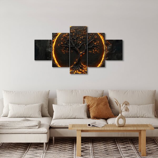 Obraz - Strom života v lávě II. (125x70 cm)