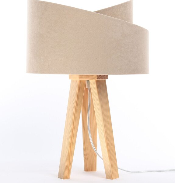 BPS Koncept Galaxy stolní lampa 1x60 W zlatá-dřevo-béžová 060S-029