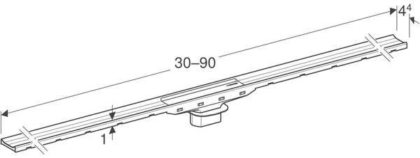 Geberit CleanLine sprchový odtok 60 cm 154.440.KS.1