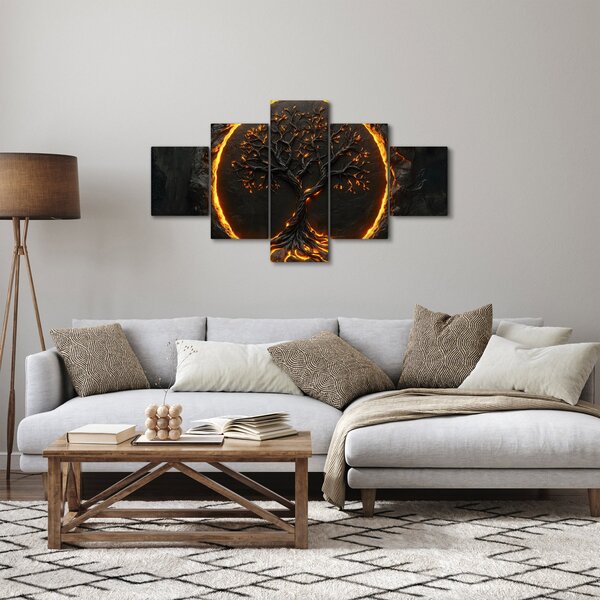 Obraz - Strom života v lávě II. (125x70 cm)