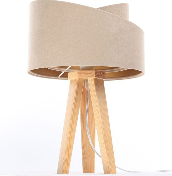 BPS Koncept Galaxy stolní lampa 1x60 W zlatá-dřevo-béžová 060S-029