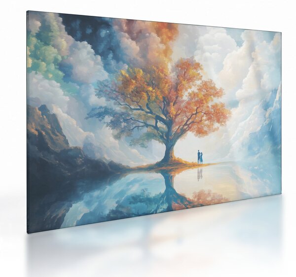Skleněný obraz - Strom života a lásky (70x50 cm)