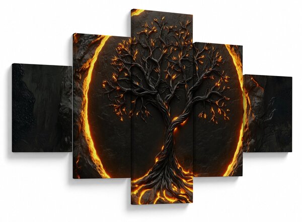 Obraz - Strom života v lávě II. (125x70 cm)