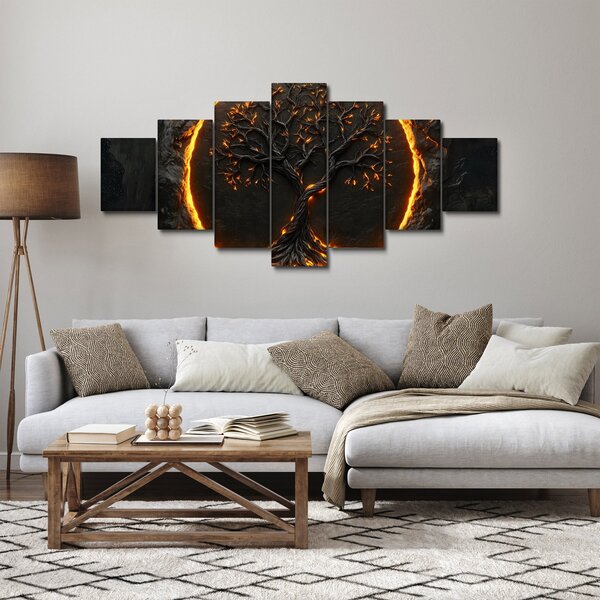 Obraz - Strom života v lávě II. (210x100 cm)