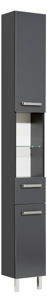Tmavě šedá vysoká koupelnová skříňka 25x196 cm Set 311 - Pelipal
