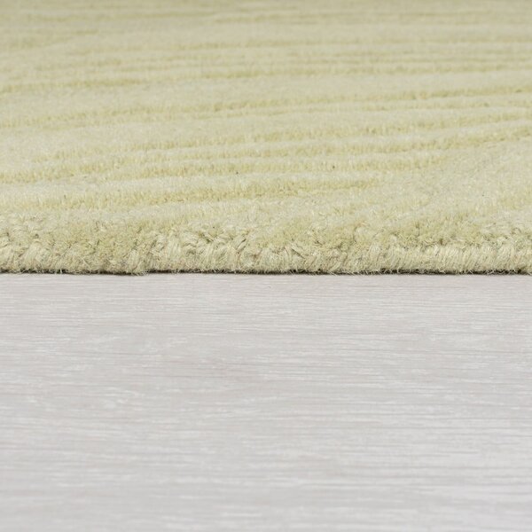 Zelený vlněný kulatý koberec ø 160 cm Lino Leaf – Flair Rugs