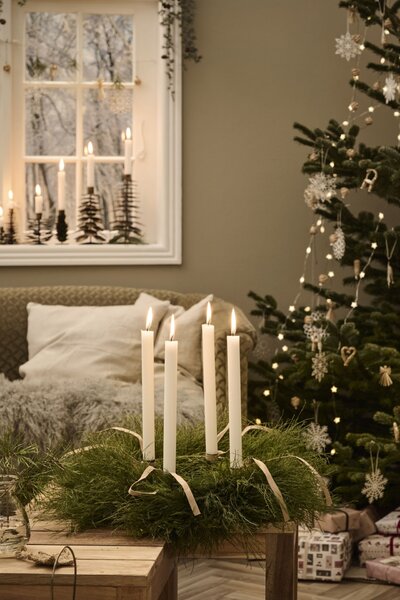 Adventní svíčky 1-4 White – set 4 ks