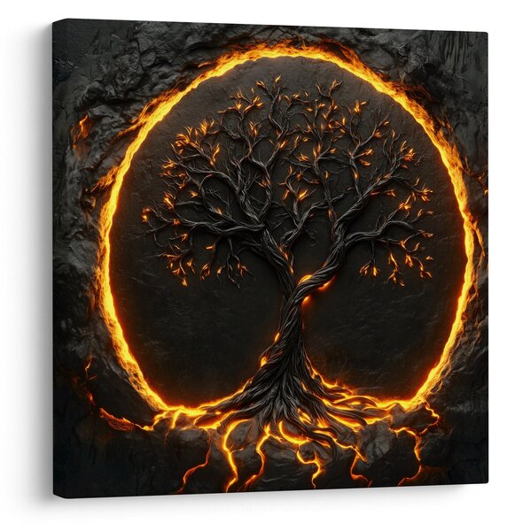 Obraz - Strom života v lávě II. (30x30 cm)