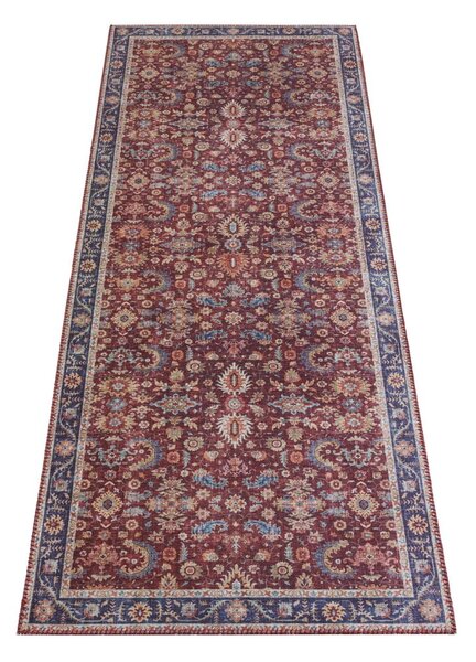 Vínově červený běhoun Nouristan Vivana, 80 x 200 cm