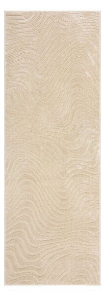 Béžový vlněný koberec běhoun 80x230 cm Channel – Flair Rugs