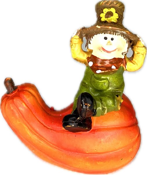 Dýně + strašák figurka 6x6 cm
