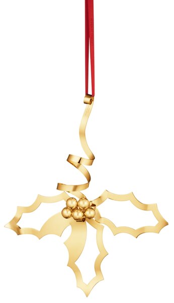 Pozlacená vánoční ozdoba / dekorace Holly CC 2026 – large