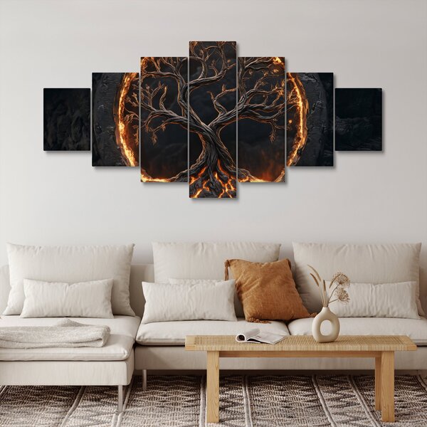 Obraz - Strom života v lávě I. (210x100 cm)