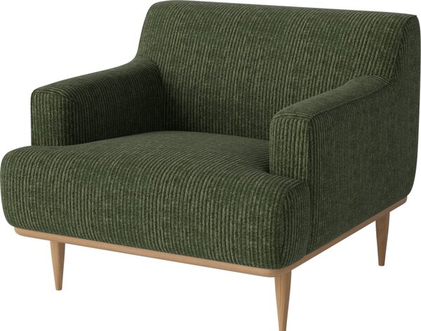 Dover, Čalounění Baize light grey, Podnož Bělený dub Bolia