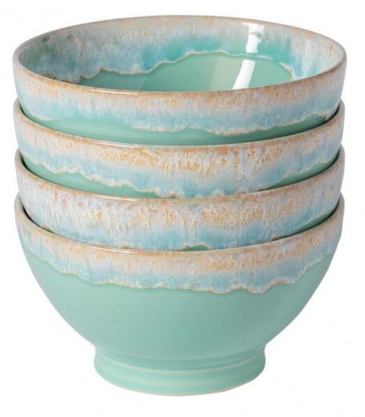-25 % Dny MOMENTI– Sada čtyř tyrkysových misek COSTA NOVA LATTE BOWLS 15 cm