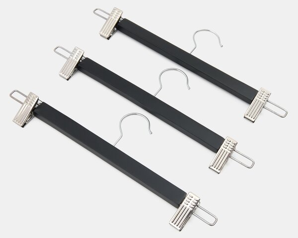 Sinsay - Dřevěná ramínka s klipsy 3 pack - černá