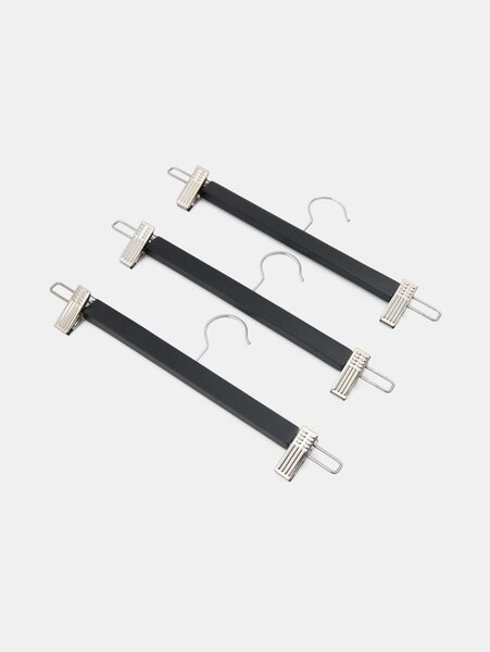 Sinsay - Dřevěná ramínka s klipsy 3 pack - černá