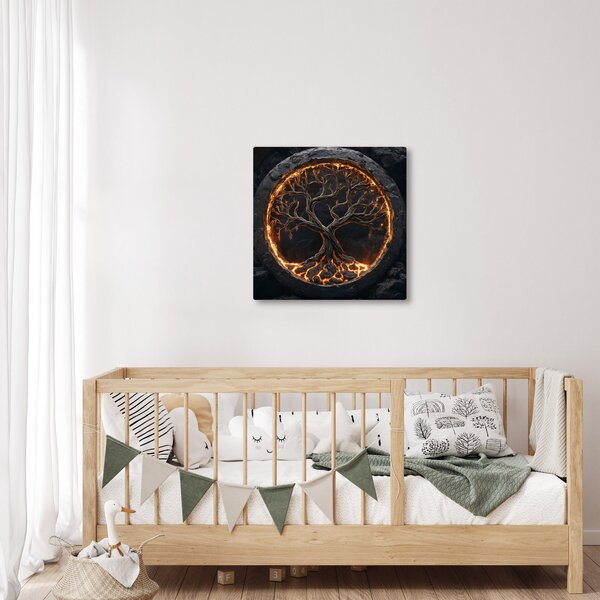 Obraz - Strom života v lávě I. (30x30 cm)