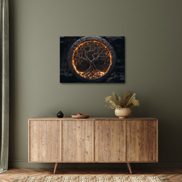 Obraz - Strom života v lávě I. (70x50 cm)