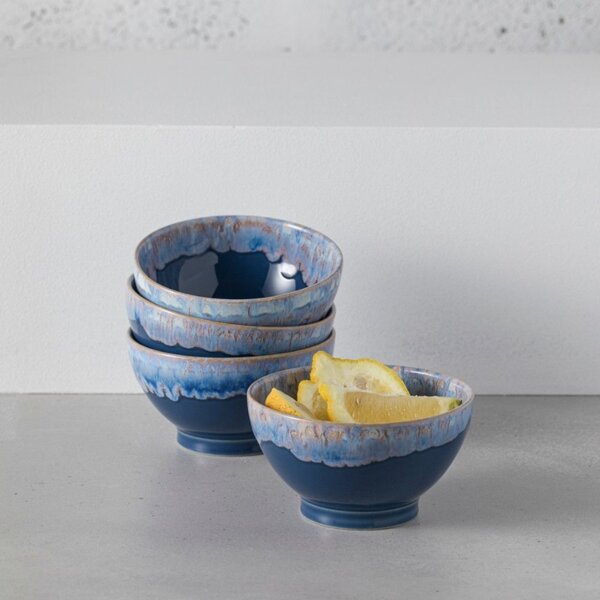 -25 % Dny MOMENTI– Sada čtyř modro bílých misek COSTA NOVA LATTE BOWLS 15 cm