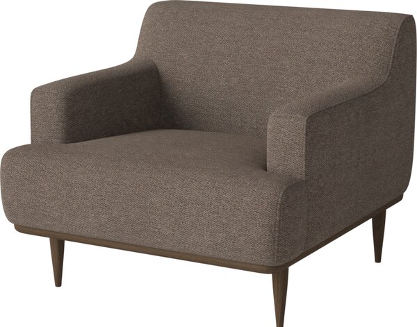 Dover, Čalounění Baize light grey, Podnož Bělený dub Bolia