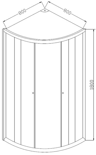 Invena Vitoria sprchový kout 80x80 cm půlkulatá satén lesk/matné sklo AK-49-186