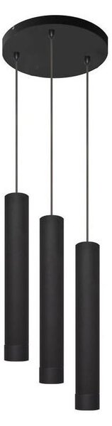 LED Lustr na lanku TUBA 3xGU10/4,8W/230V černá