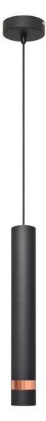 LED Lustr na lanku TUBA 1xGU10/4,8W/230V černá/měděná