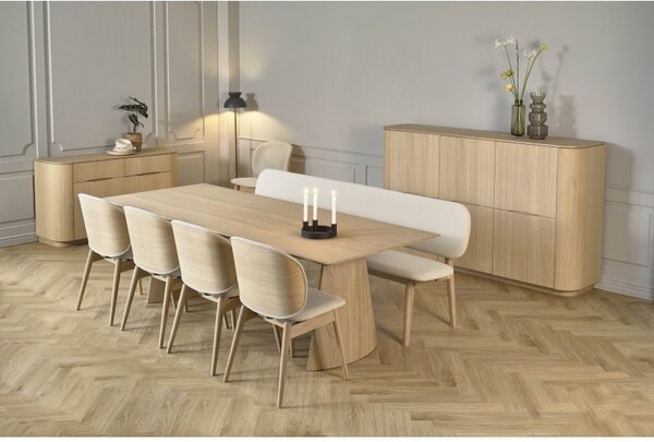 COLLUM 175, Povrch Dub přírodní lakovaný, Rozšíření stolu Rozšiřující desky stolu-NE PBJ Designhouse