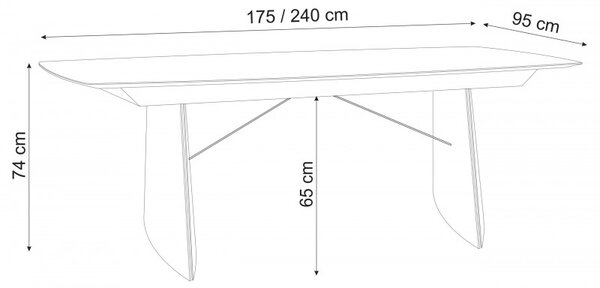 COLLUM 175, Povrch Dub přírodní lakovaný, Rozšíření stolu Rozšiřující desky stolu-NE PBJ Designhouse
