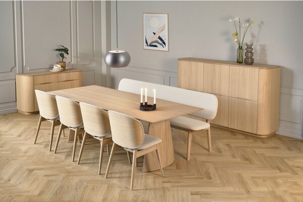 COLLUM 175, Povrch Dub přírodní lakovaný, Rozšíření stolu Rozšiřující desky stolu-NE PBJ Designhouse