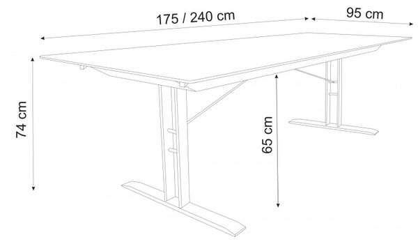 MALLI 240, Povrch Dub přírodní lakovaný, Rozšíření stolu Rozšiřující desky stolu-NE PBJ Designhouse