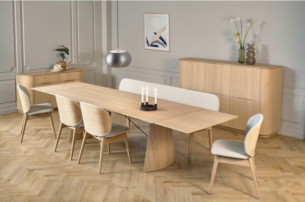 COLLUM 175, Povrch Dub přírodní lakovaný, Rozšíření stolu Rozšiřující desky stolu-NE PBJ Designhouse