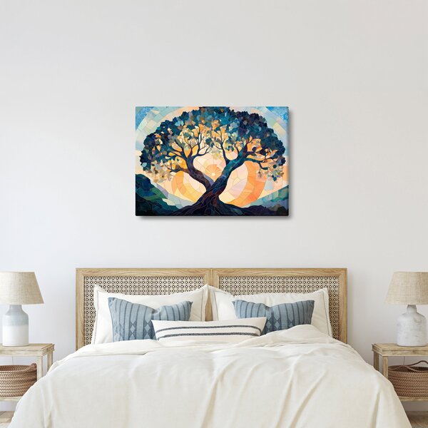 Obraz - Mozaika - slunce a strom II. (70x50 cm)