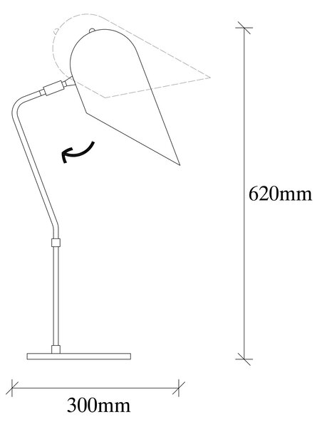 ASIR Stolní lampa KESIK černá zlatá