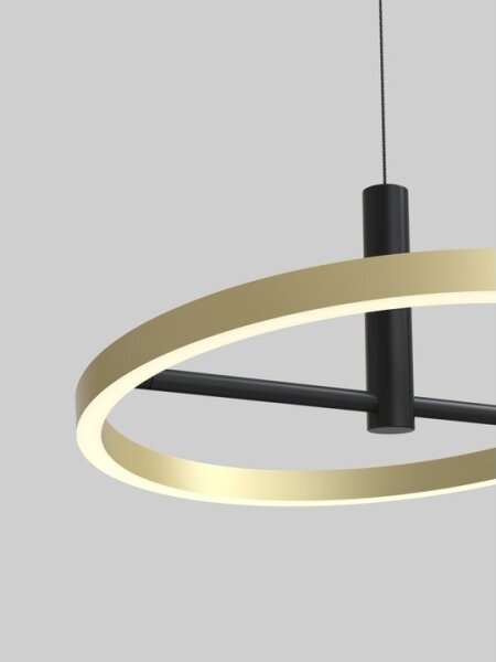 Wofi 6016-104L - LED Stmívatelný lustr na lanku BREST LED/19W/230V černá/zlatá