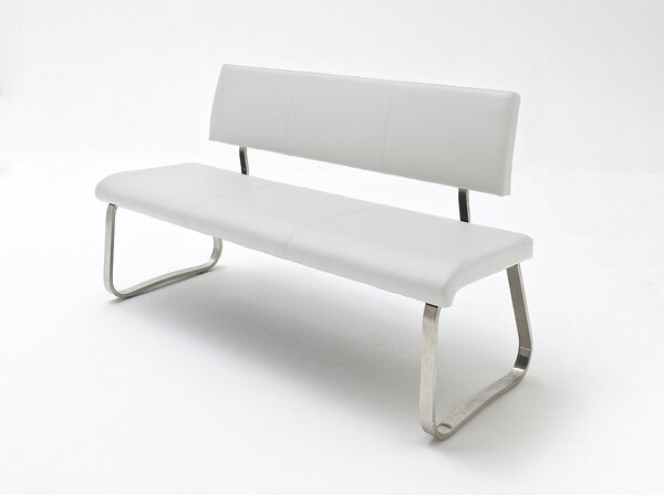 Jídelní lavice z pravé kůže ARCO 2 barva bílá
