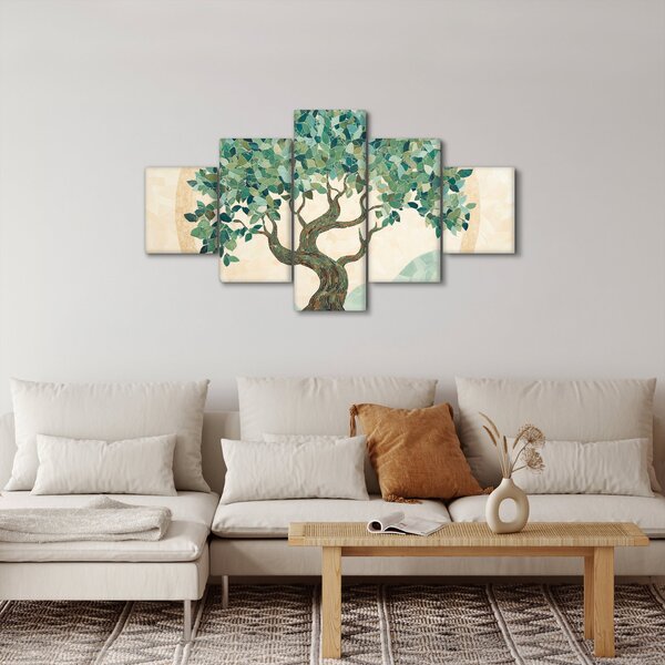 Obraz - Elegantní mozaika se stromem (125x70 cm)