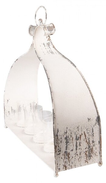 Svícen na čajovou svíčku béžový 53x16x50 cm – 53x16x50 cm