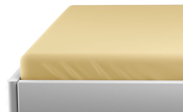 Jersey prostěradlo do dětské postýlky krémové 70 x 140 cm