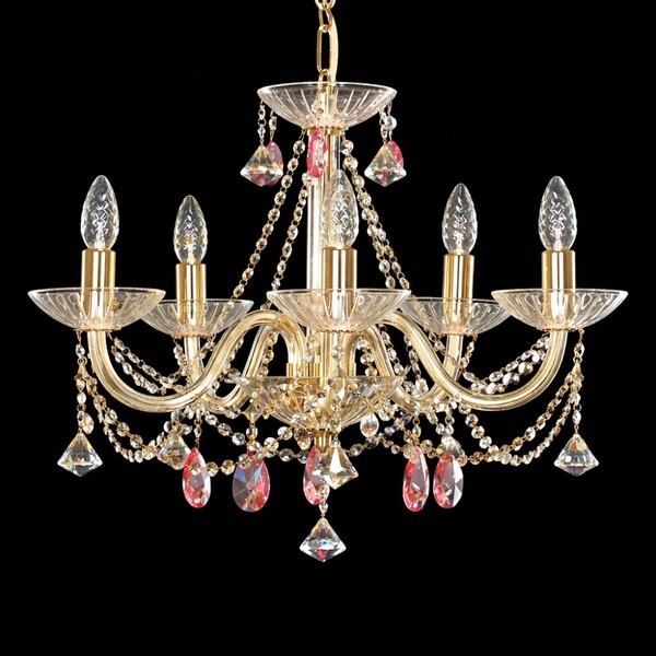 Lustr křišťálový EL220506-7, Varianta Zlatý