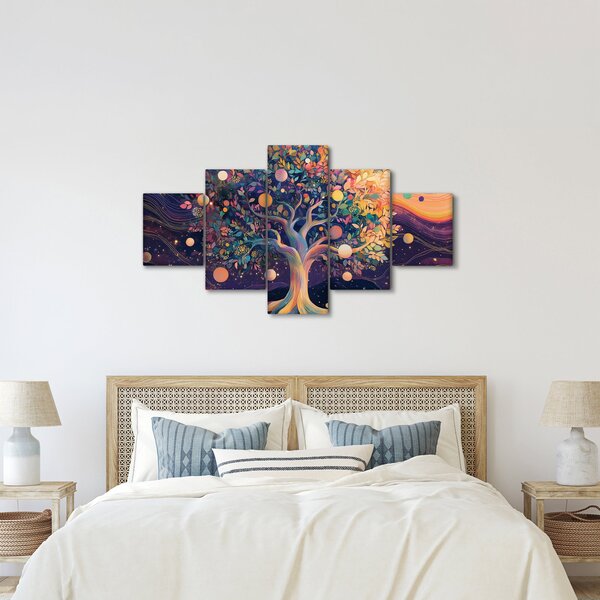 Obraz - Fialový strom plný energie (125x70 cm)
