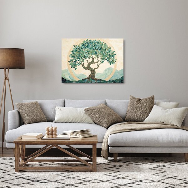 Skleněný obraz - Elegantní mozaika se stromem (70x50 cm)