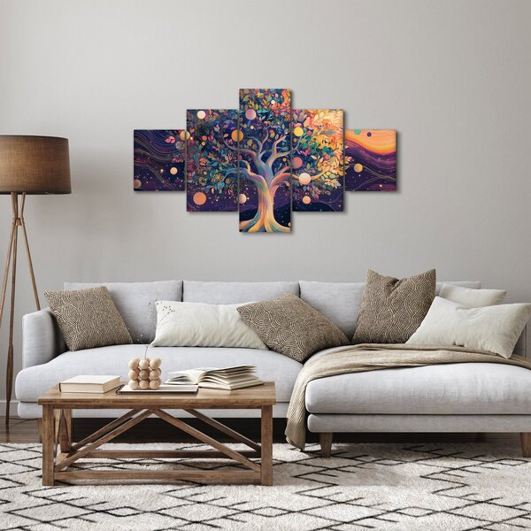 Obraz - Fialový strom plný energie (125x70 cm)