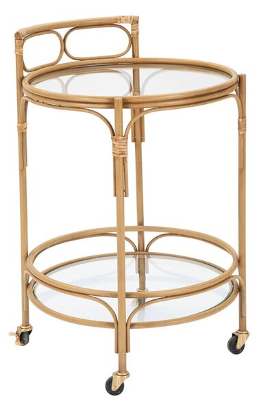 Kovový servírovací stolek na kolečkách ø 51 cm Panama – Mauro Ferretti