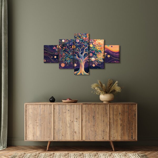 Obraz - Fialový strom plný energie (125x70 cm)