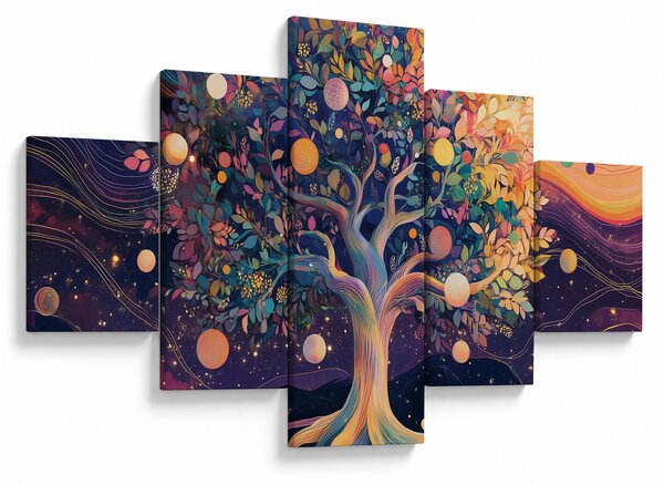 Obraz - Fialový strom plný energie (125x70 cm)