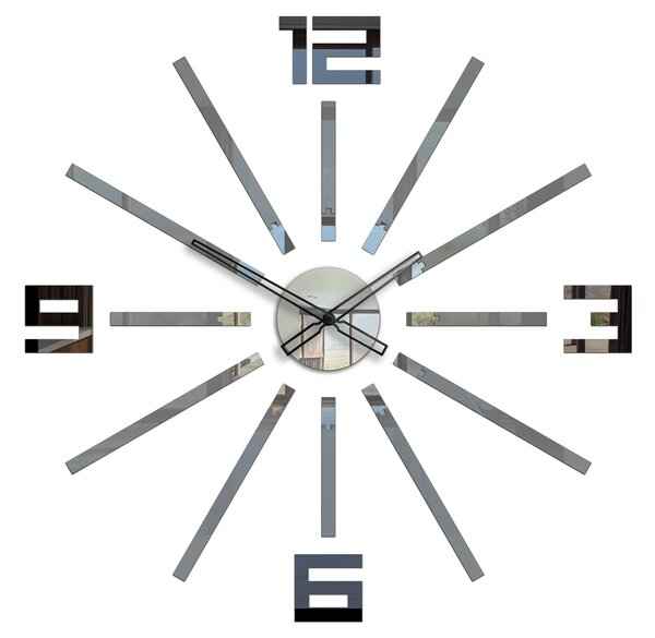 ModernClock 3D nalepovací hodiny Briliant šedé