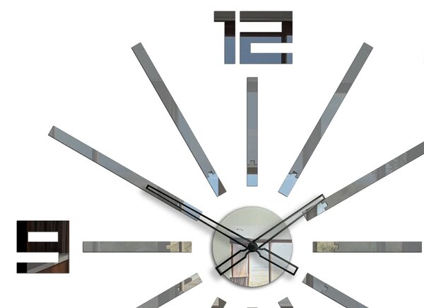 ModernClock 3D nalepovací hodiny Briliant šedé