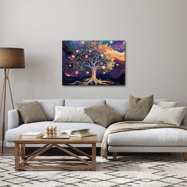 Obraz - Fialový strom plný energie (70x50 cm)